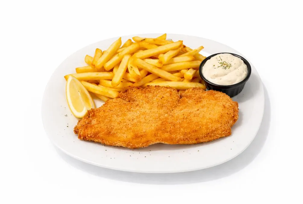 Zagrebački odrezak, pommes frites, tartar