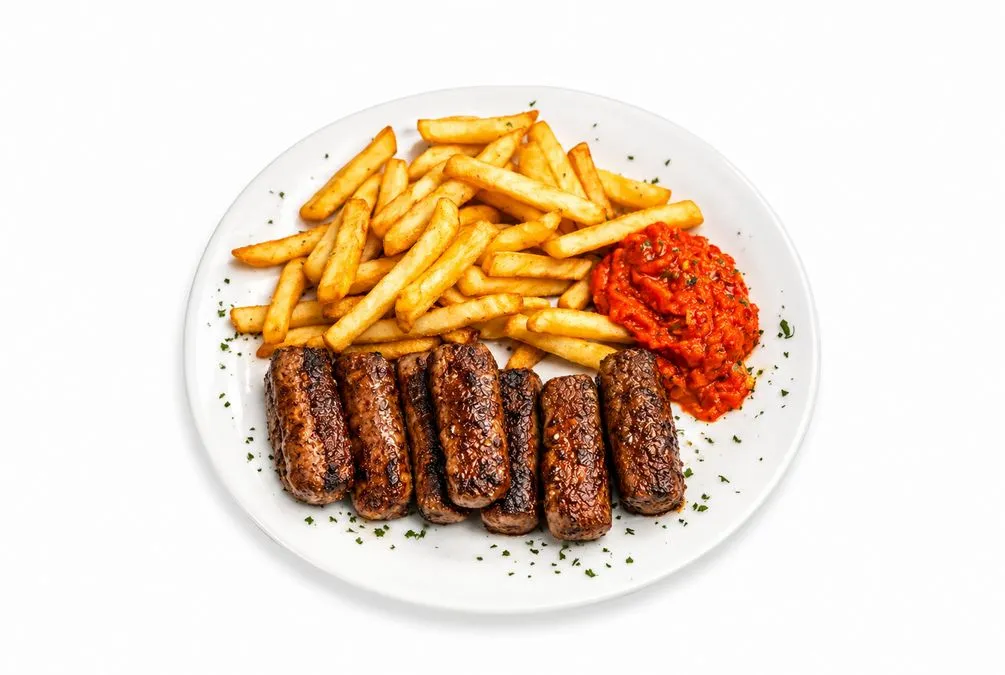Ćevapi s pommes fritesom i ajvar